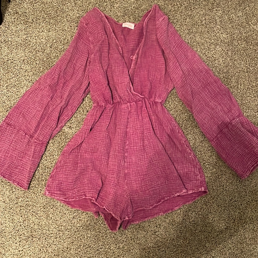 Pink Lily Romper